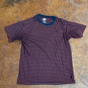 Dickies Skateboarding Navy and Red Striped Shirt